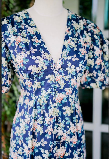 Sofie- Floral Navy Blue